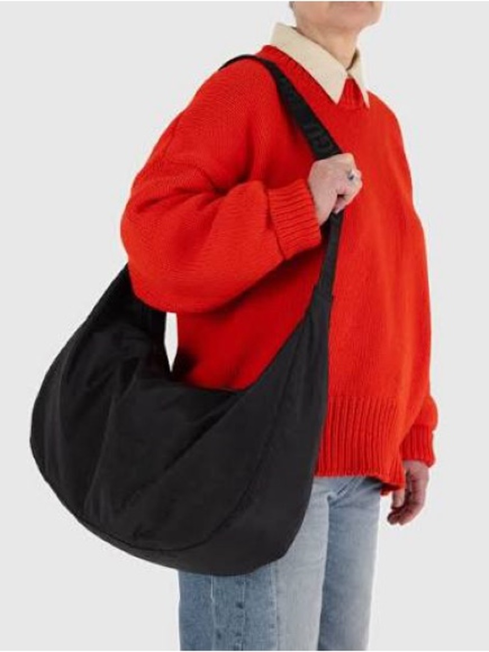 BAGGU Black Large Crescent Crossbody - Picture 2 of 4